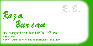 roza burian business card